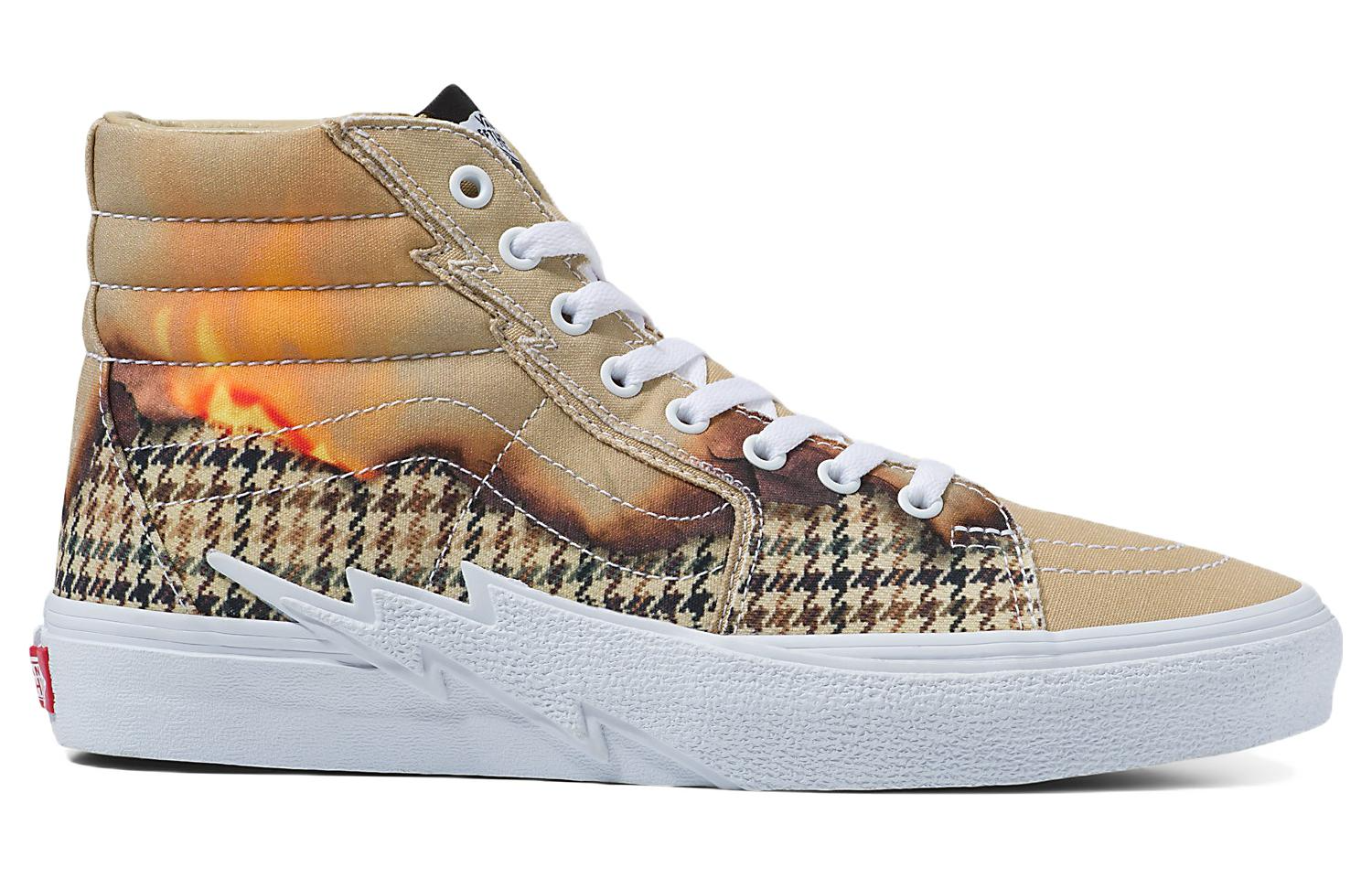 Vans Sk8-Hi Bolt Big Reveal Taupe High Top Shoes 'Chrome Flash' 圖 2
