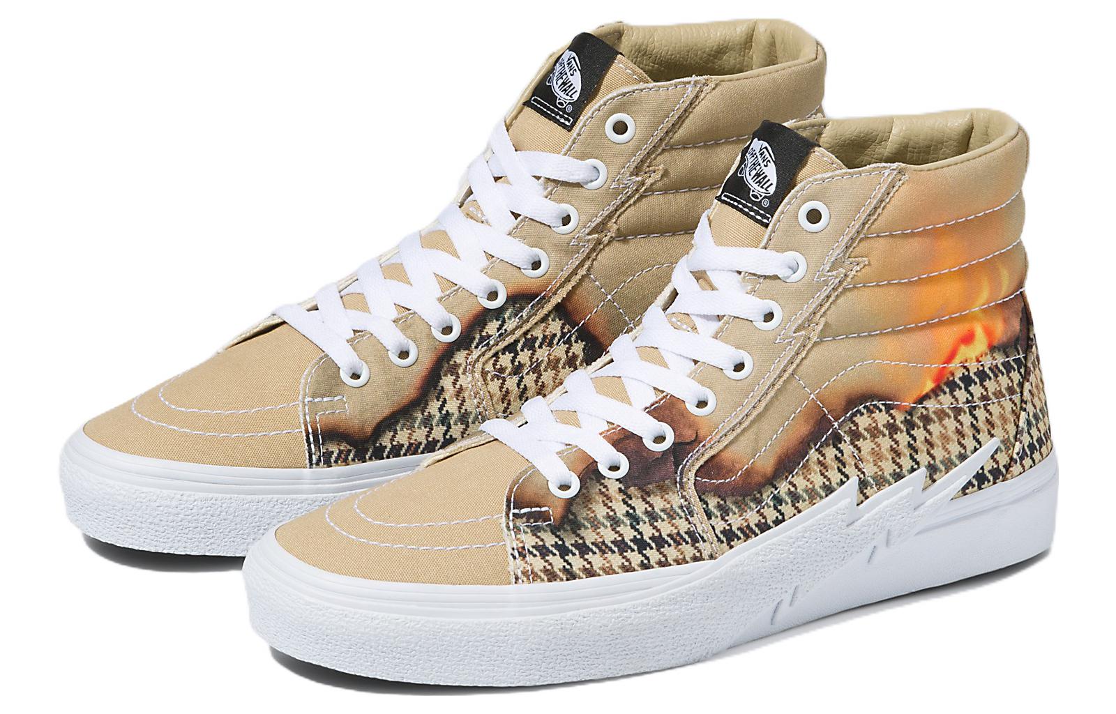 Vans Sk8-Hi Bolt Big Reveal Taupe High Top Shoes 'Chrome Flash' 圖 3