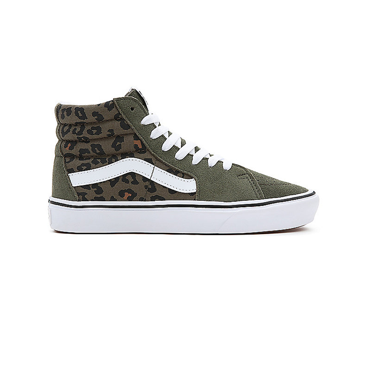 Order Vans SK8 HI Buty Comfycush 潮流休閒 防滑耐磨 高筒 溜板鞋 男女同款 綠色