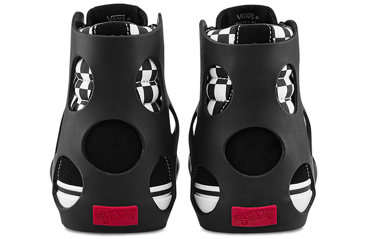 Details for Vans Sk8-Hi Cage VLT LX 'Polka Dot Checkered - Hitam'. VN0A5FBW2UG