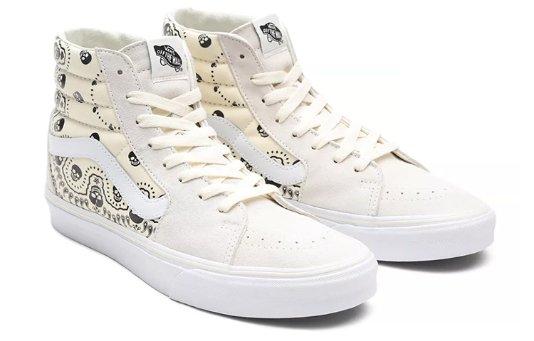 Lookbook Vans SK8-HI 开心果色休闲滑板鞋 男/女 白色 VN0A32QG42S