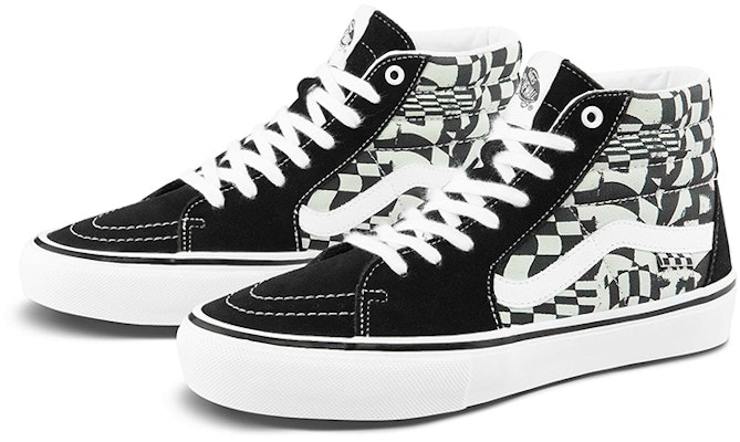 万斯 SK8-HI 黑白棋盘格高帮鞋 VN0A5FCC9CU Lookbook 万斯 SK8-HI 黑白棋盘格高帮鞋 VN0A5FCC9CU