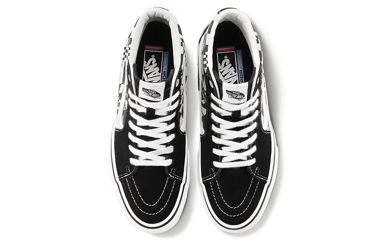 Shop 万斯 SK8-HI 黑白棋盘格高帮鞋 VN0A5FCC9CU