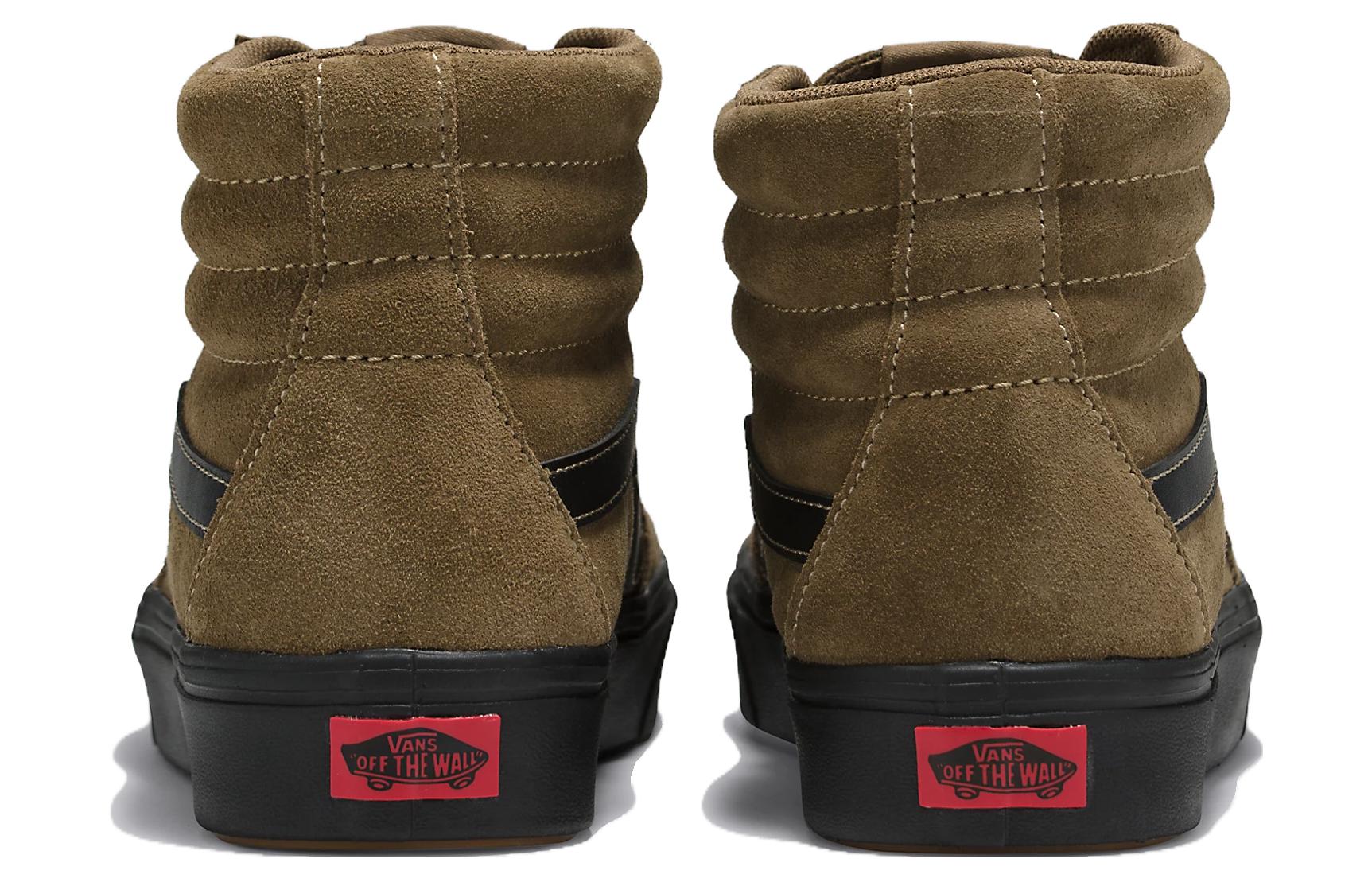 Shop Vans SK8 HI 舒適百搭 防滑耐磨 高筒 滑板鞋 男女款 褐色