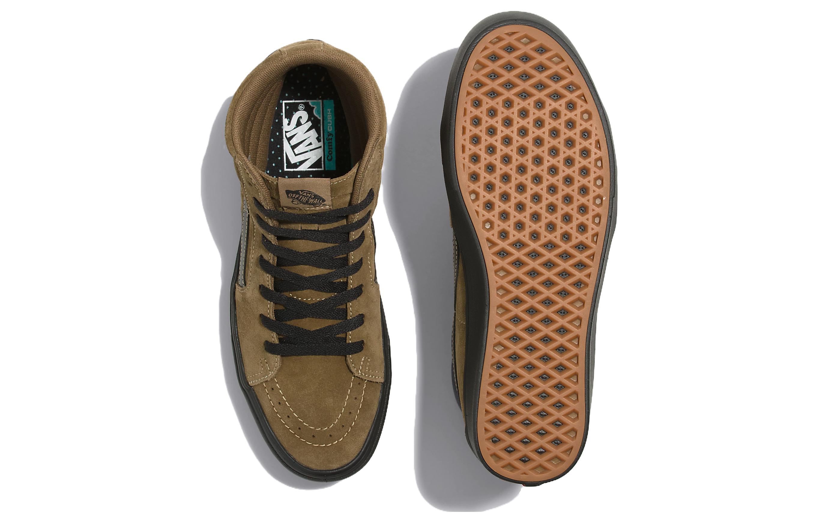 Purchase Vans SK8 HI 舒適百搭 防滑耐磨 高筒 滑板鞋 男女款 褐色