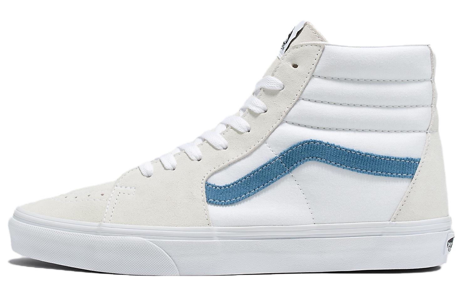 Buy Vans SK8 HI 防滑耐磨 高筒 滑板鞋 男女同款 米白藍