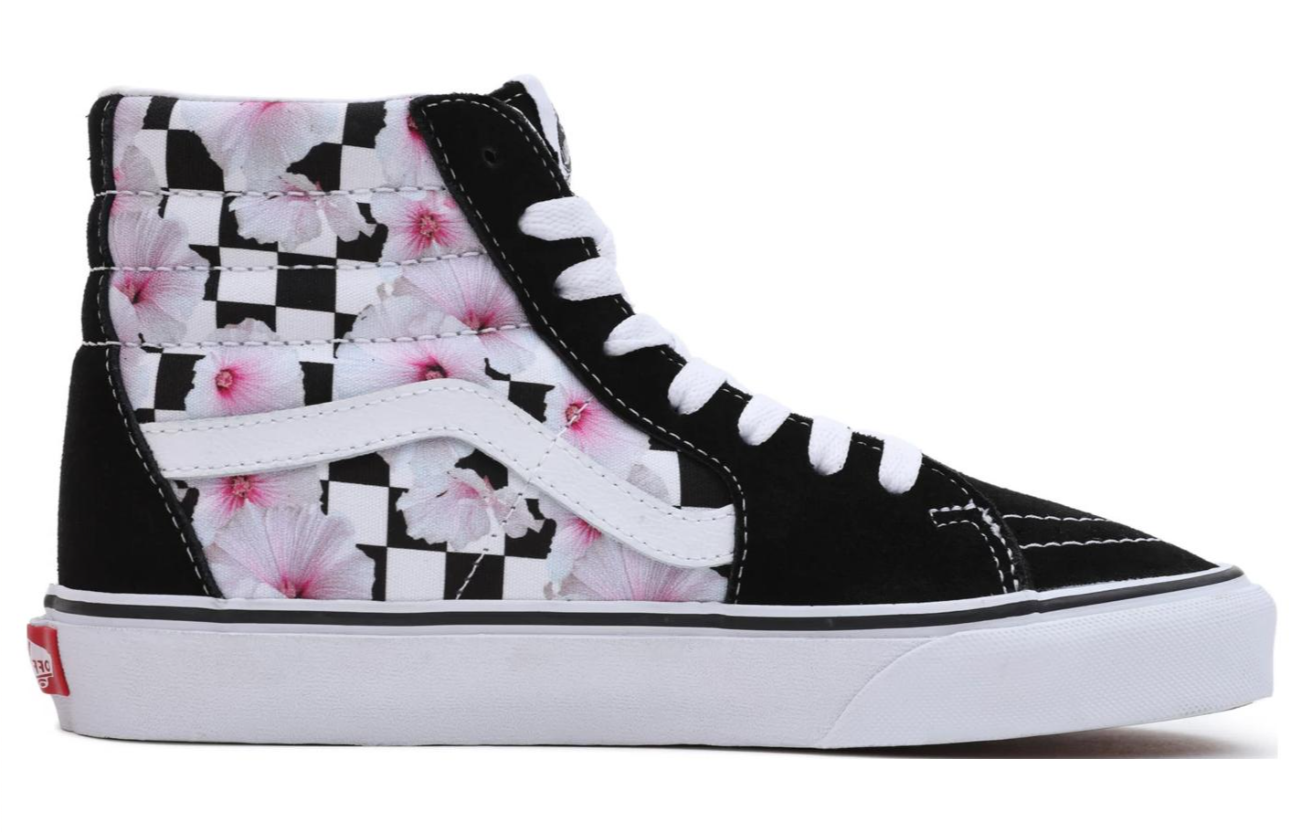 Vans Sk8-Hi Hibiscus Check Shoes 'Black White Pink' 圖 2