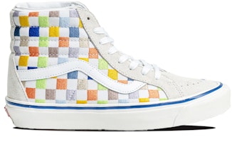 Vans SK8-HI Kasut Skate Tinggi Unisex Beige Multi-Color Grid 'Cream'. VN0A5KRIAVZ Order Vans SK8-HI Kasut Skate Tinggi Unisex Beige Multi-Color Grid 'Cream'. VN0A5KRIAVZ