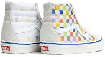 Vans SK8-HI Kasut Skate Tinggi Unisex Beige Multi-Color Grid 'Cream'. VN0A5KRIAVZ Shop Vans SK8-HI Kasut Skate Tinggi Unisex Beige Multi-Color Grid 'Cream'. VN0A5KRIAVZ