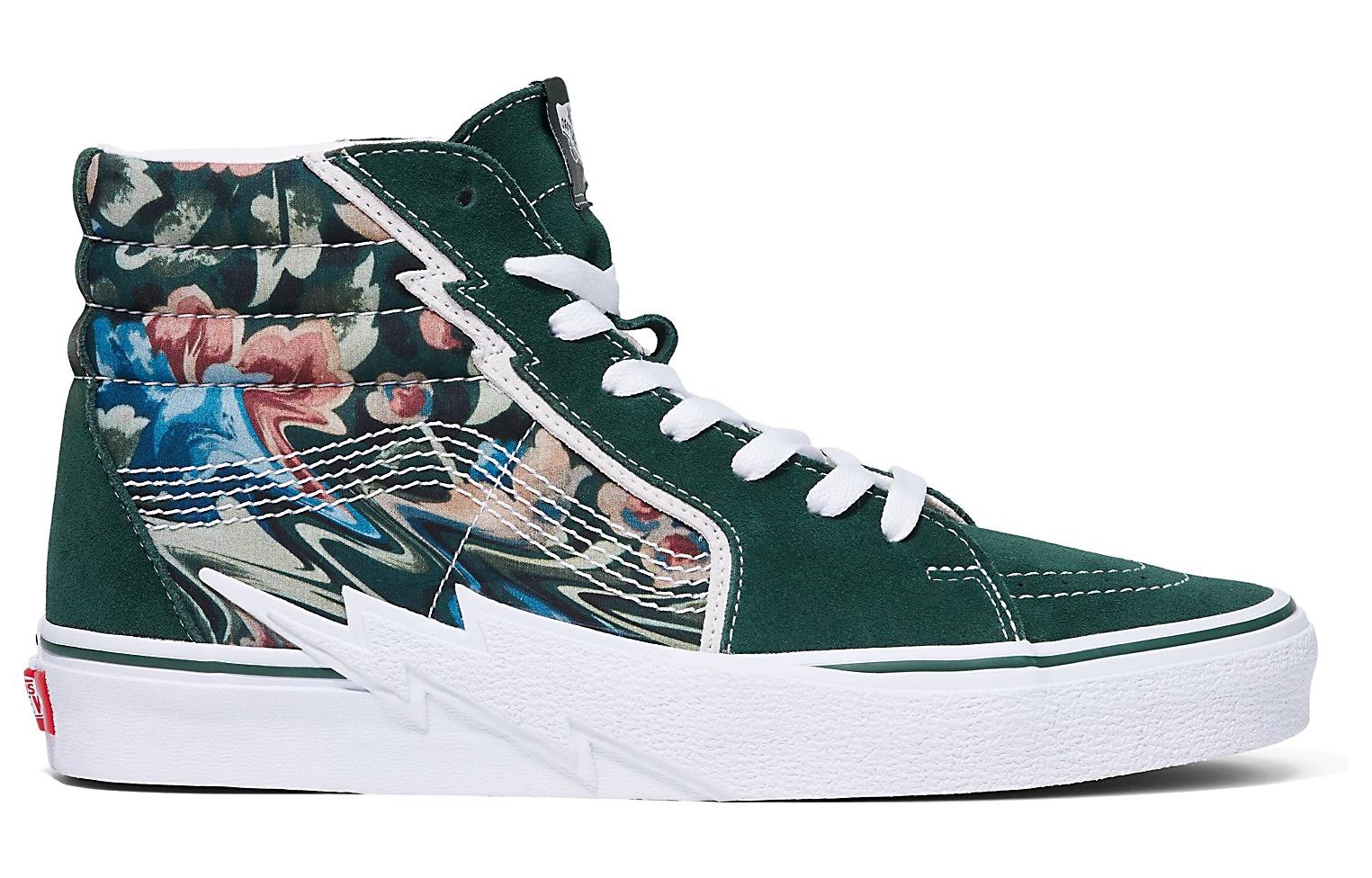 Vans Sk8-Hi High Top Suede Sneakers 'Green Multi' 圖 2