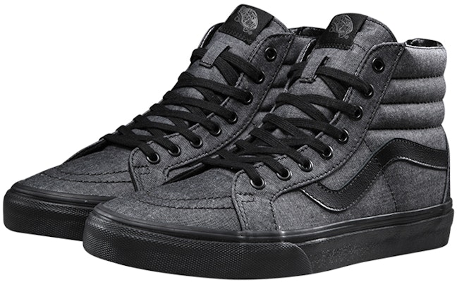 Vans Sk8-Hi Mono Chambray Hitam VN0A2XSBOFY Lookbook Vans Sk8-Hi Mono Chambray Hitam VN0A2XSBOFY