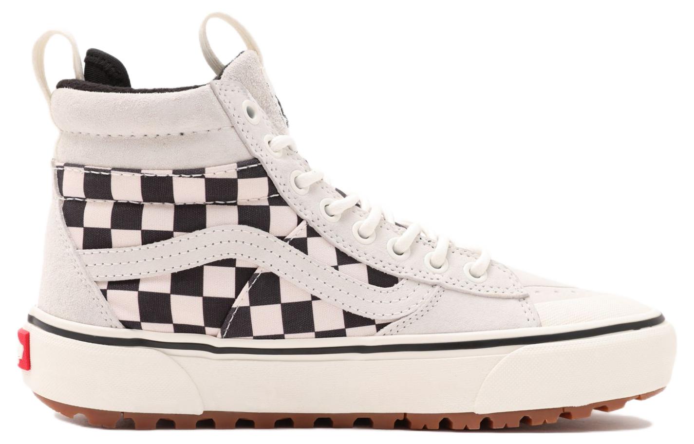 Order Vans SK8 HI 潮流休閒棋盤格 耐磨輕便 高幫 板鞋 男女同款 黑白