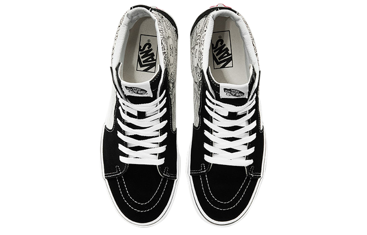 Lookbook Vans SK8 HI 高筒 滑板鞋 男女款 黑白