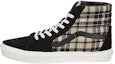 Buy Vans Sk8-Hi 休閒時尚高筒滑板鞋 男女同款 格紋 炭黑