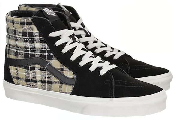 Vans Sk8-Hi 休閒時尚高筒滑板鞋 男女同款 格紋 炭黑 Lookbook Vans Sk8-Hi 休閒時尚高筒滑板鞋 男女同款 格紋 炭黑