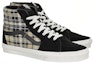 Lookbook Vans Sk8-Hi 休閒時尚高筒滑板鞋 男女同款 格紋 炭黑