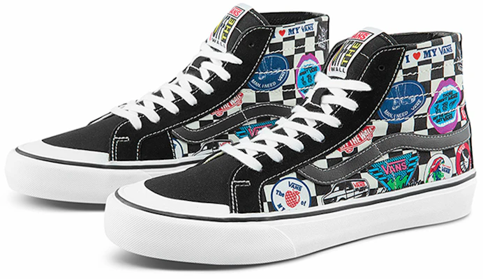 Vans SK8 HI 貼圖印花側邊條紋 高筒 滑板鞋 男女同款 黑 Lookbook Vans SK8 HI 貼圖印花側邊條紋 高筒 滑板鞋 男女同款 黑