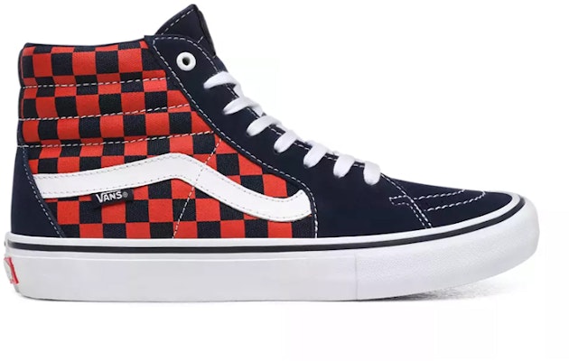 Vans Sk8-Hi Pro 'Checkerboard - Navy Orange' VN000VHGW7E Order Vans Sk8-Hi Pro 'Checkerboard - Navy Orange' VN000VHGW7E