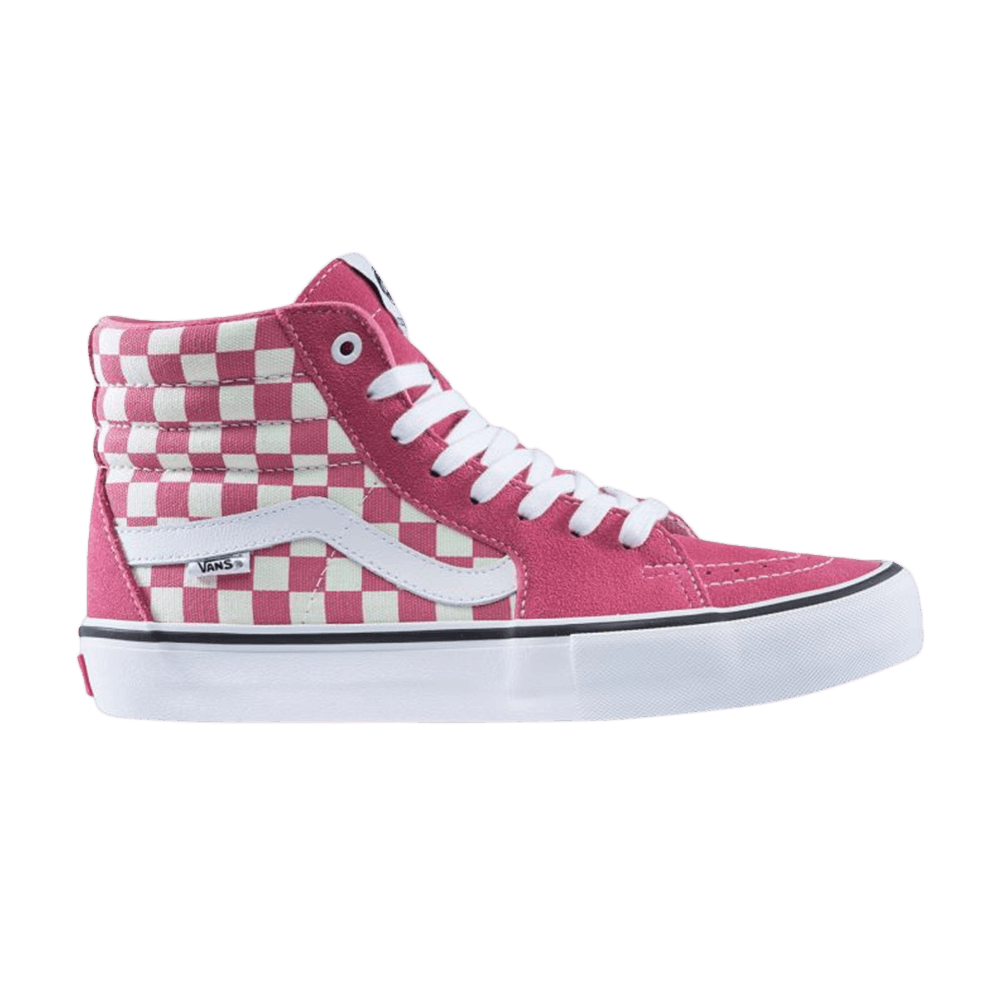 checkerboard vans rose
