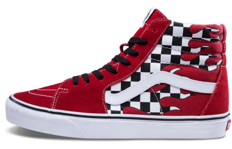 Buy Vans SK8-HI 红色格纹火焰 '红黑白' VN0A38GERXH