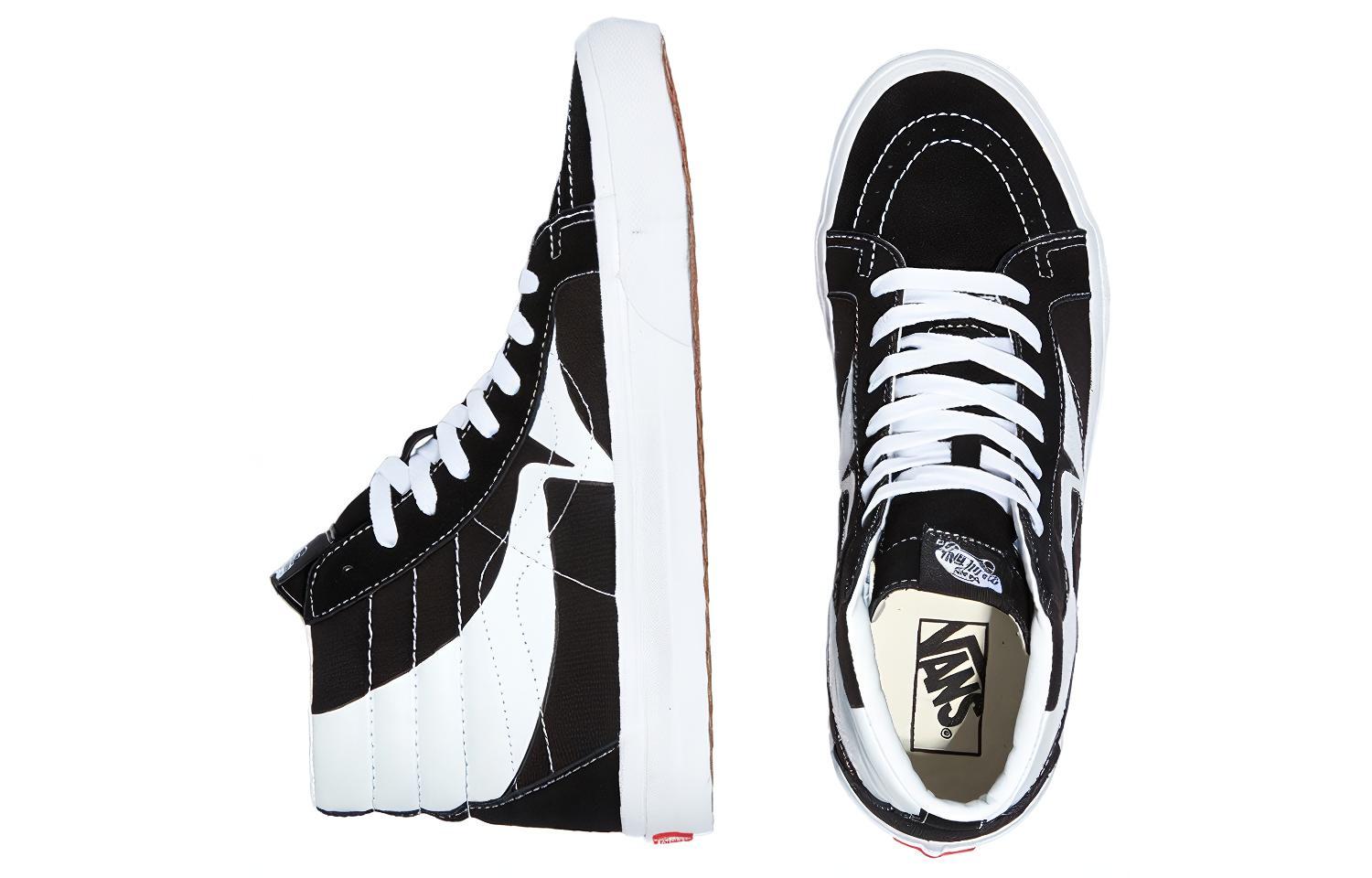 Shop Vans Sk8-Hi Reissue 'Warp - Hitam Putih' VN0A4U3D21N