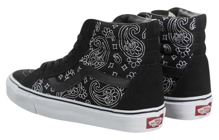 Lookbook 반스 스케이트하이 페이즐리 스티치 블랙 (Vans Skate-Hi Paisley Stitch Black) VN0003CAI9P