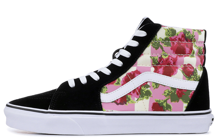 Buy Vans SK8 HI Romantic Floral 復古 水彩玫瑰花 高筒 滑板鞋 女款 黑粉
