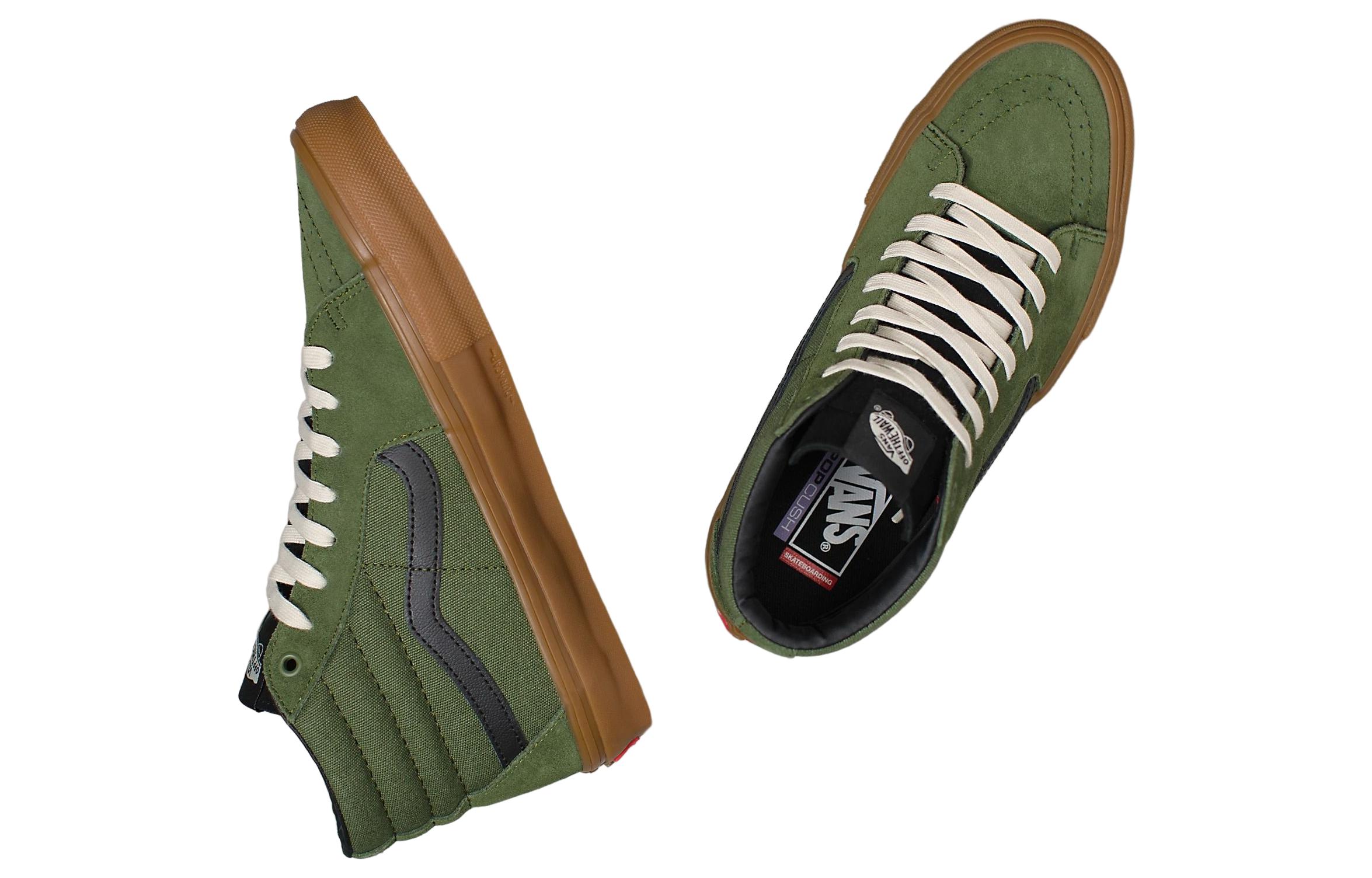 Shop Vans SK8 HI 滑板防滑耐磨 高筒 鞋款 男女均適 深綠色