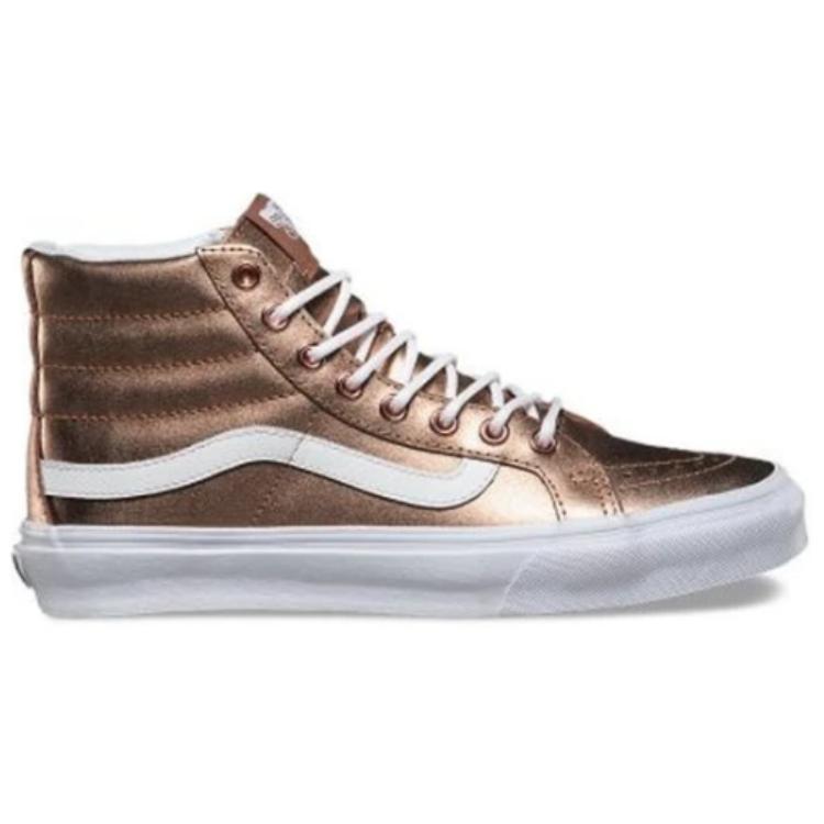 Order Vans SK8-HI Slim Kasut Skateboard Kasual Emas VN0A32R2LZ9