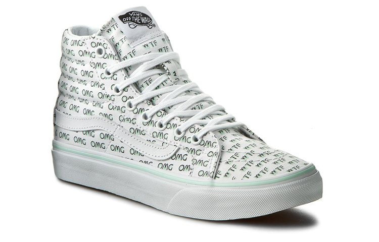 Order 반스 스키트하이 슬림 화이트/그린 (50 characters) VN0A32R2MUR