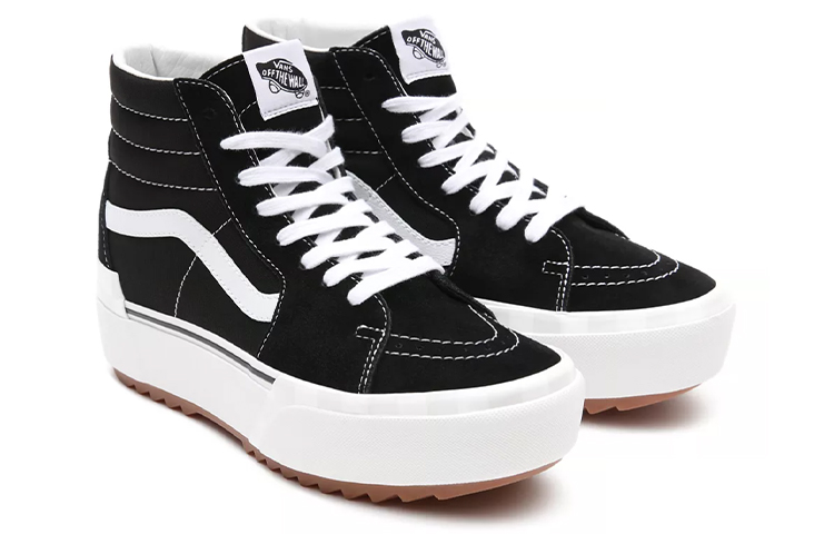 Lookbook 반스 스택드 하이 블랙/화이트 (Vans Stacked High Black/White) VN0A4BTW5ZN