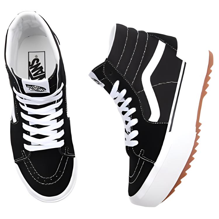 Shop 반스 스택드 하이 블랙/화이트 (Vans Stacked High Black/White) VN0A4BTW5ZN