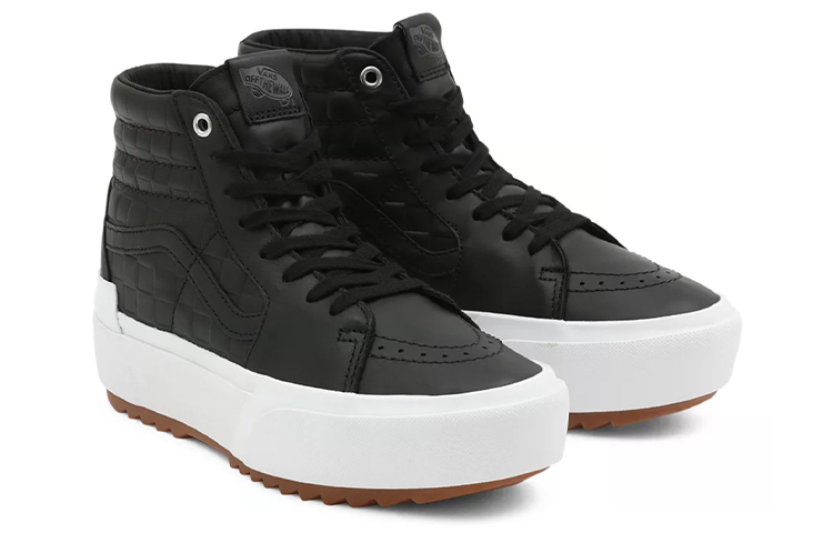 Lookbook Vans Sk8-Hi Stacked 'Embossed Checkerboard' Lelaki/Wanita VN0A4BTWA5S