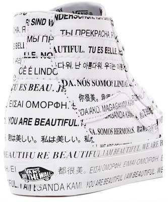 Vans Sk8-Hi Tapered 'We Are Beautiful - White' VN0A4U162Q2 Shop Vans Sk8-Hi Tapered 'We Are Beautiful - White' VN0A4U162Q2