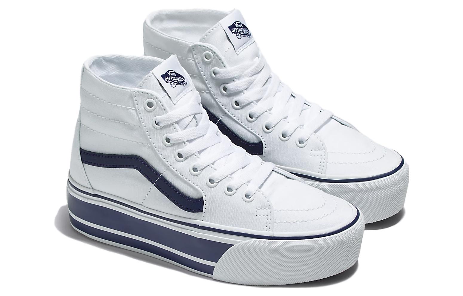 Vans Sk8-Hi Tapered Stackform 'Sport Stripes - True White Navy' 圖 2