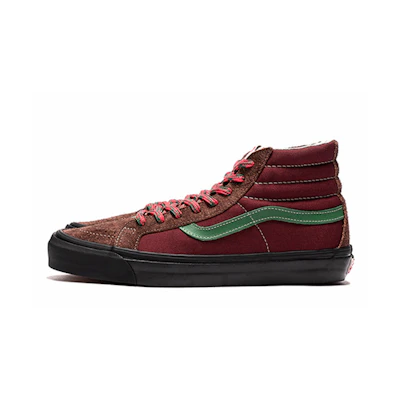 Vans SK8-Hi Vault Retro Skateboarding Shoes Unisex Red Wine Red
