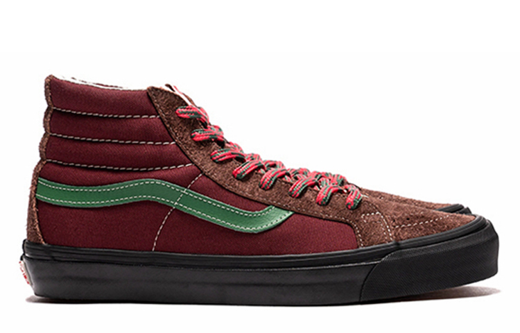 Order Vans SK8-Hi Vault Kasut Retro Skateboarding Unisex Merah Wine Red VN0A4BVBTIX