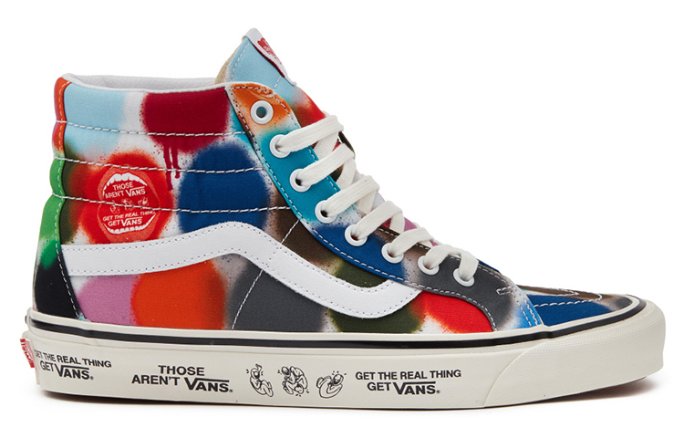 Order 반스 스케이트-하이 멀티컬러  wear-resistant non-slip 캐주얼 스케이트보드화 VN0A38GF9XQ