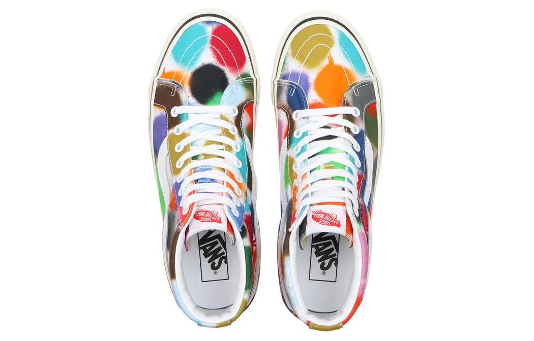 Shop 반스 스케이트-하이 멀티컬러  wear-resistant non-slip 캐주얼 스케이트보드화 VN0A38GF9XQ