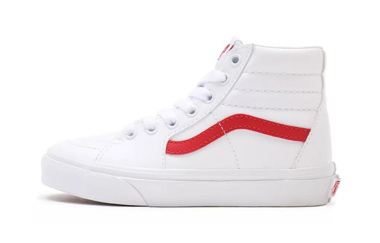 Buy 中童 Vans SK8 HI 休閒 防滑耐磨 高筒 兒童滑板鞋 白紅