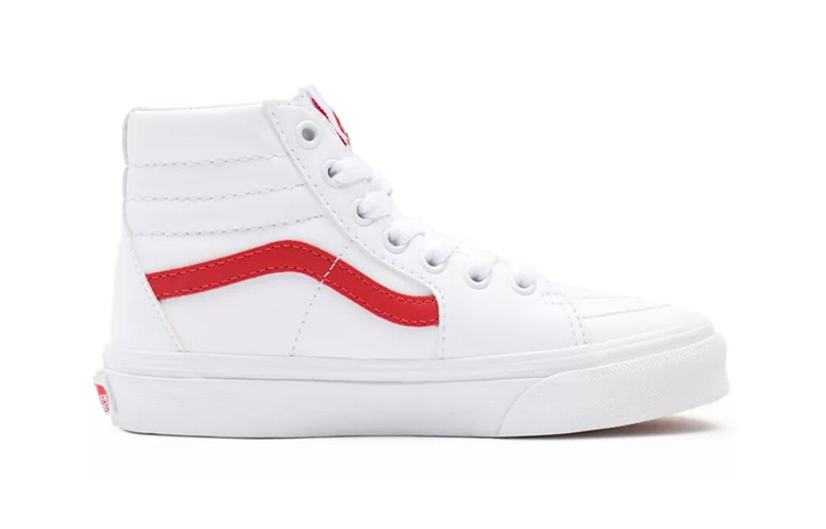 Order 中童 Vans SK8 HI 休閒 防滑耐磨 高筒 兒童滑板鞋 白紅