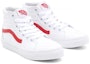 Lookbook 中童 Vans SK8 HI 休閒 防滑耐磨 高筒 兒童滑板鞋 白紅