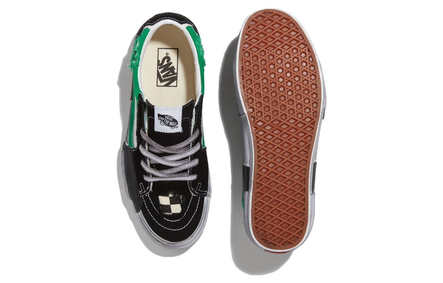 Lookbook Vans Sk8-Low Reconstruct 'Negro Verde' VN0009QSYJ71