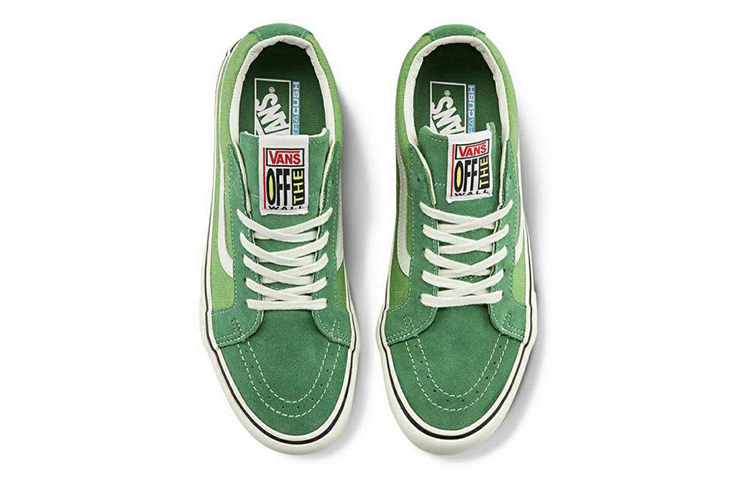 Lookbook 반스 스케이트-로우 리이슈 SF '그린 화이트' VN0A4UWI4WS