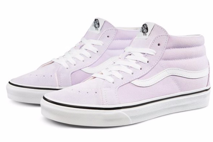 Lookbook Vans SK8 MID 中幫 板鞋 男女同款 淡紫色