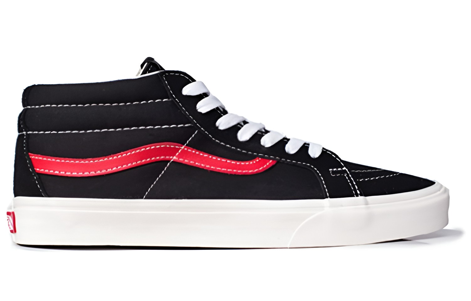 Order Vans SK8-Mid Hitam-Merah 'Black Red' VN0A391FTP2