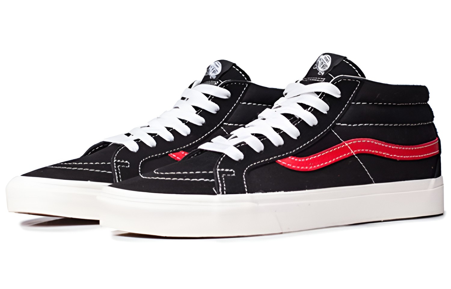 Shop Vans SK8-Mid Hitam-Merah 'Black Red' VN0A391FTP2