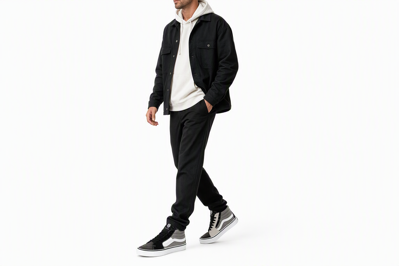 Order Vans SK8-Mid Black/White/Grey VN0A3WM32PD