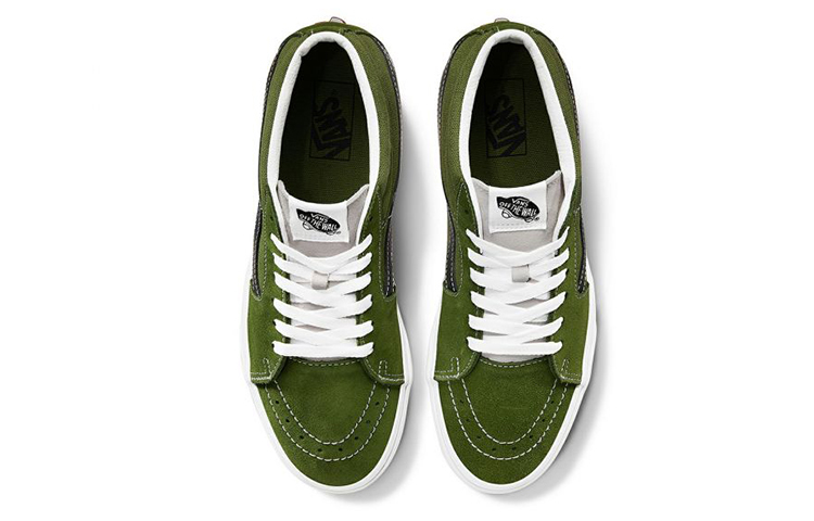 Purchase Vans Sk8-Mid Low Top skate shoes Unisex dark green VN0A3WM3WZ6