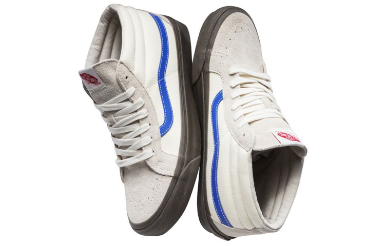 Shop Vans Sk8-Mid LX Suede 'White Asparagus' Putih Asparagus VN0A3ZCDUNA